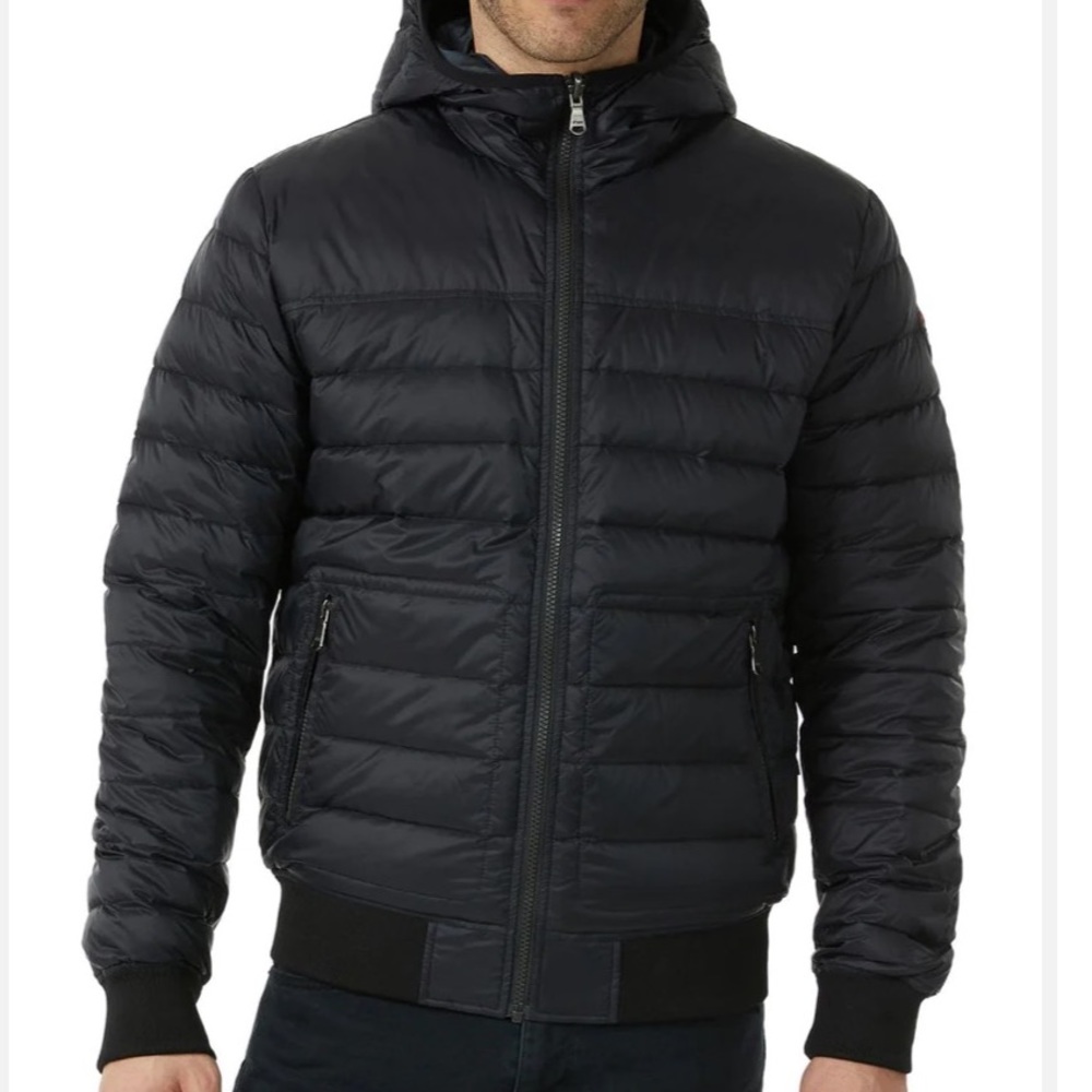 MAXWELL MEN'S LIGHTWEIGHT REVERSIBLE BOMBER - New with Tags - Black / Navy Camo